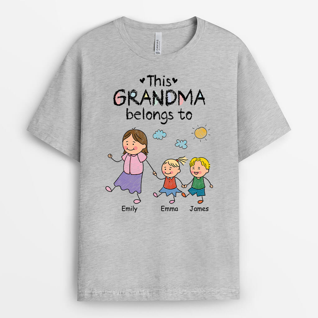 3175AUK2 this grandad belongs to  personalised t shirts for grandad