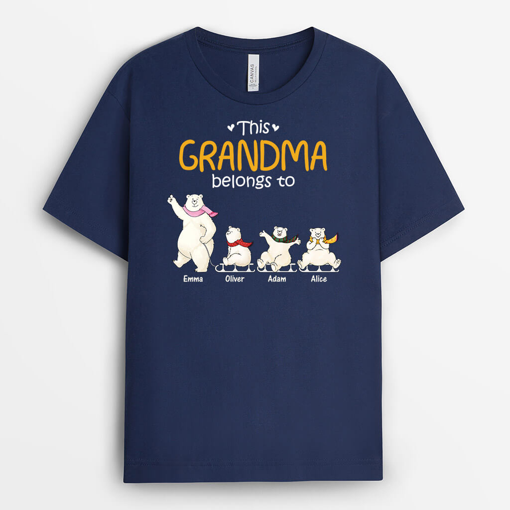 3176AUK2 white bear this grandad belongs to  customised t shirt ideas for grandad