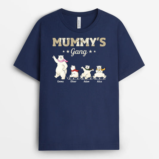 3180AUK2 black dancing bear grandads gang t shirt  personalised gifts for grandad