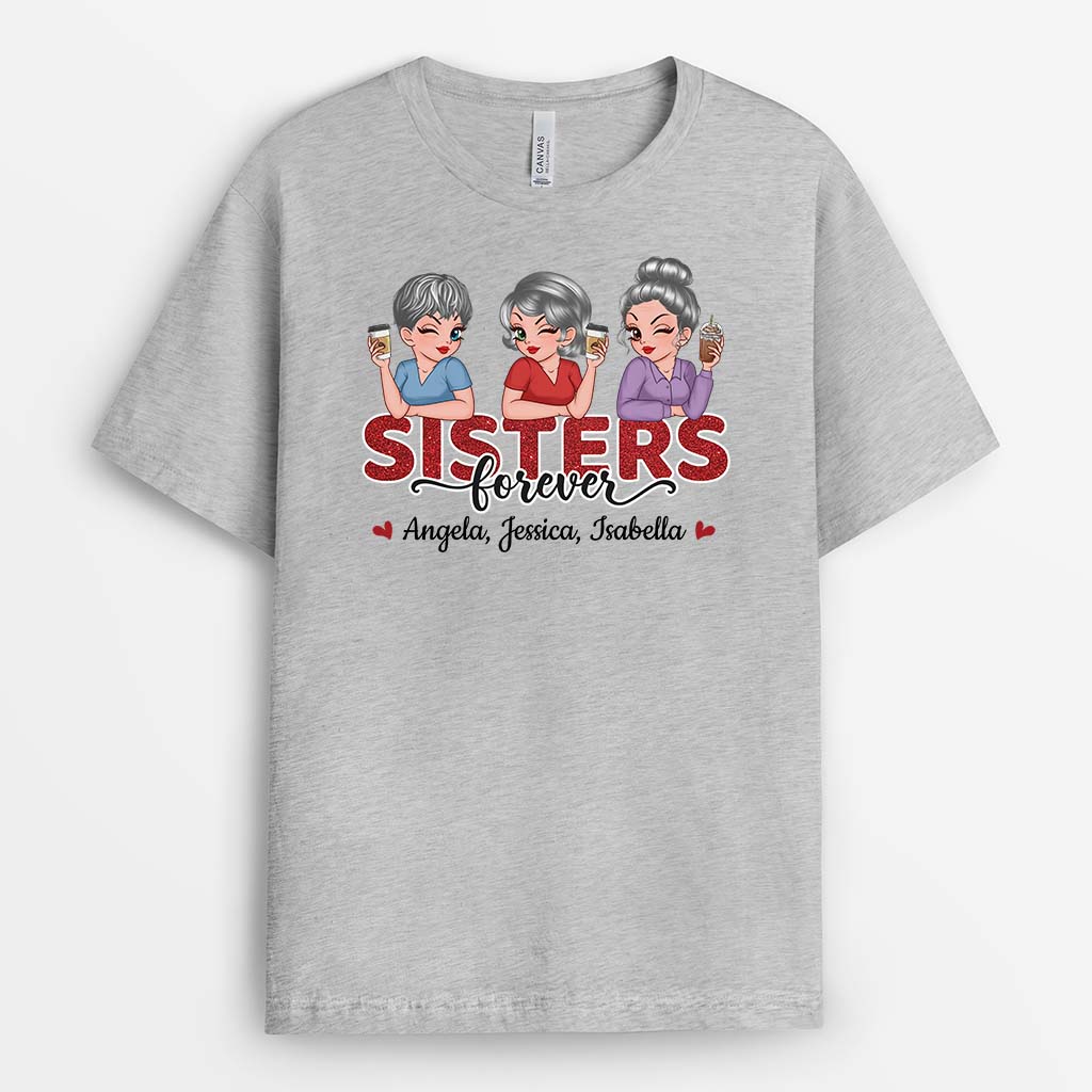 3185AUK2 besties forever t shirt  custom gifts for female friends