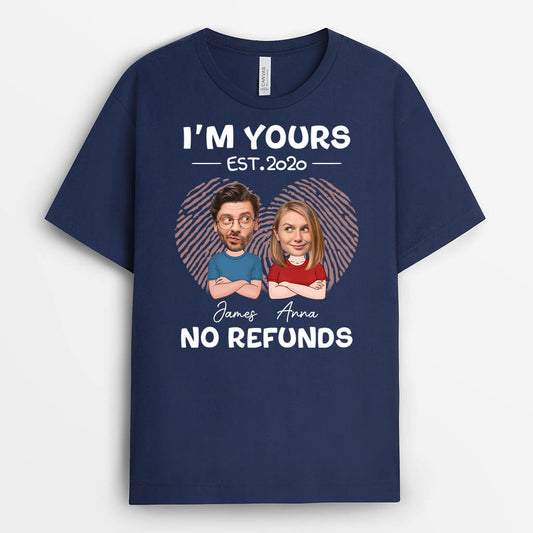 3194AUK1 im your est 2020 no refunds t shirt  custom presents for couples