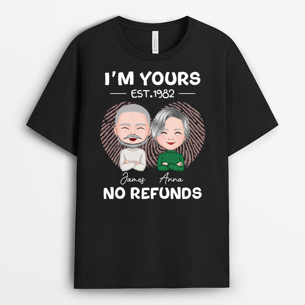 3194AUK2 im your est 2020 no refunds t shirt  custom presents for couples