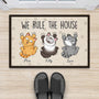 3202DUK2 we rule the house funny cats doormat  custom gifts for cat lovers uk