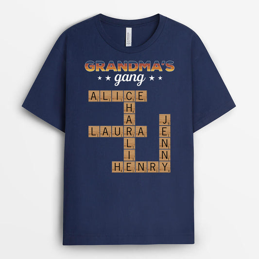 3203AUK2 grandads gang puzzle t shirt  personalised gifts for grandad