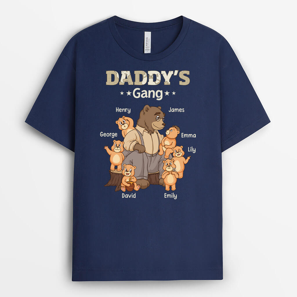 3214AUK2 grandads gang bear t shirt  custom presents for grandads