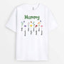 3219AUK2 grandmas flowers garden  personalised t shirt for grandma