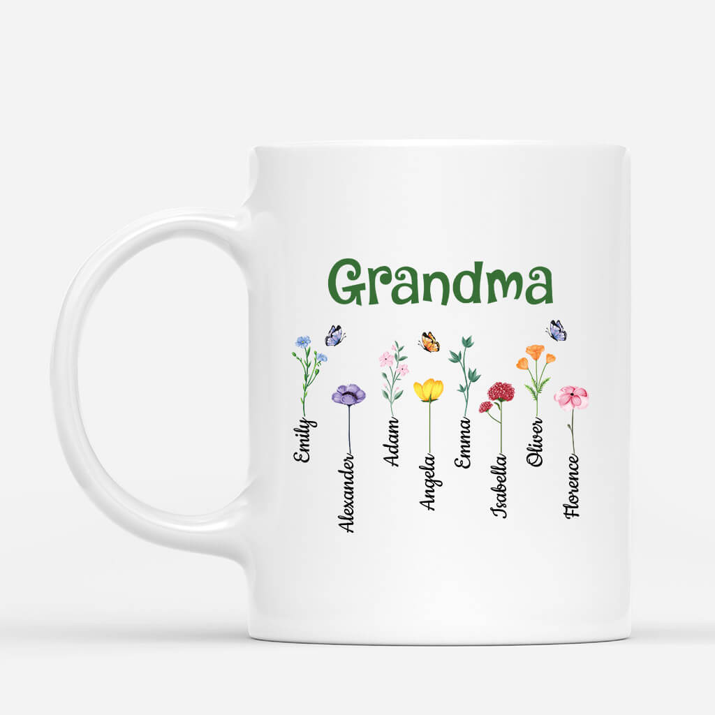 3219MUS1 personalized gifts for grandma custom grandmas garden mug_ 3219M645A