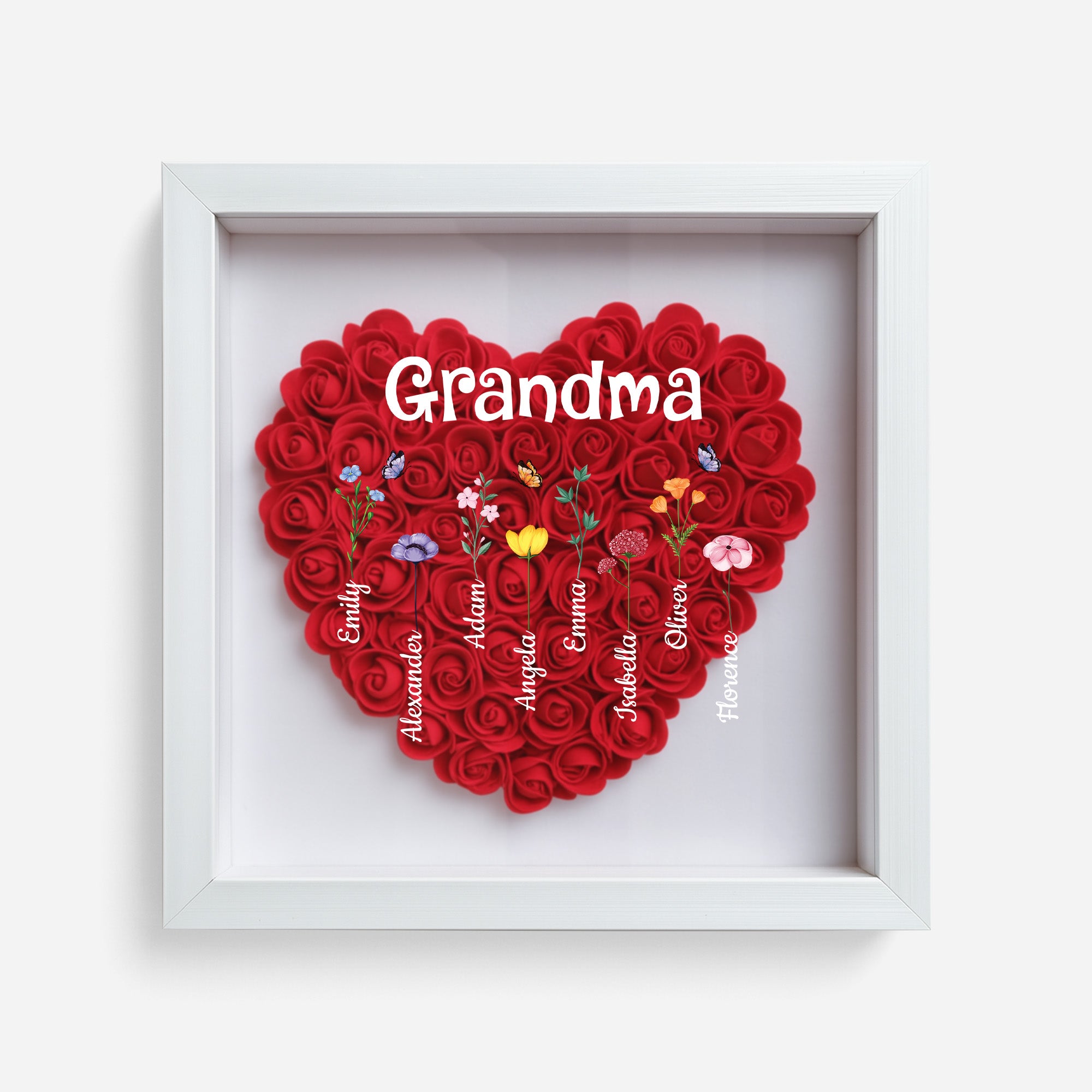 3219OUS1 personalized grandmother gifts_ grandma flower shadow box 3219O6L8A
