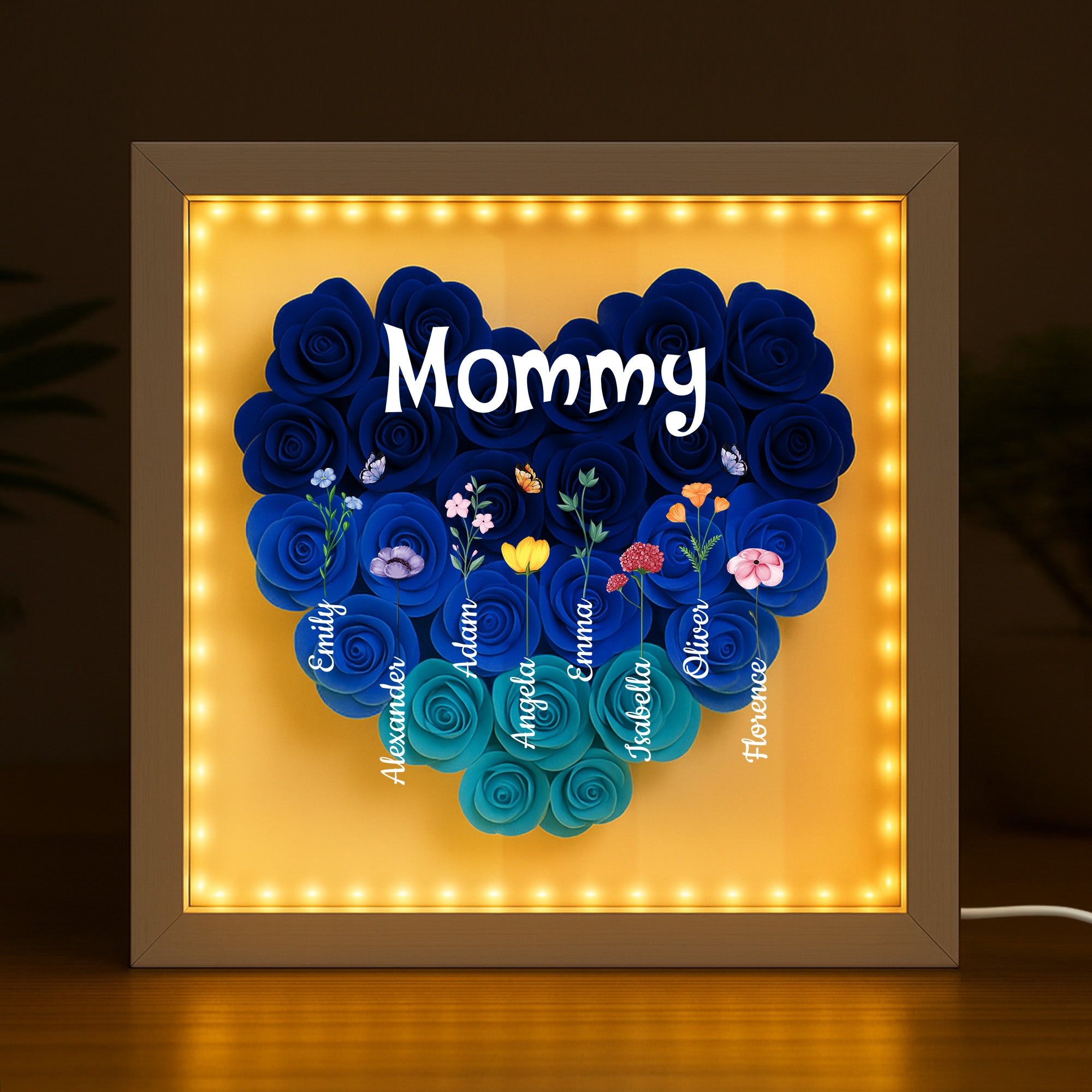 3219OUS2 personalized grandmother gifts_ grandma flower shadow box 3219O6L8A
