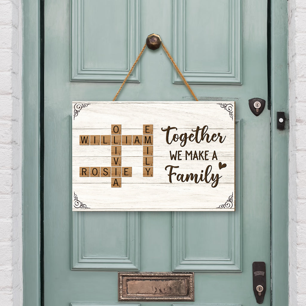 3221QUS2 crossword puzzle art wooden sign personalized family gifts 3221q6f5i