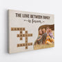 3222CUK2 the love between family is forever picture family canvas  personalised gifts for parents grandparents