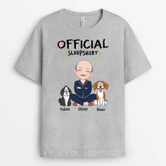 3237AUK2 dog themed official sleepshirt  personalised gifts for him