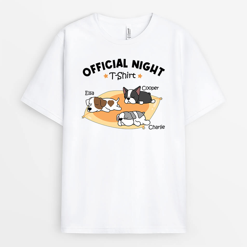 3241AUK2 official night t shirt  personalised gifts for dog owners