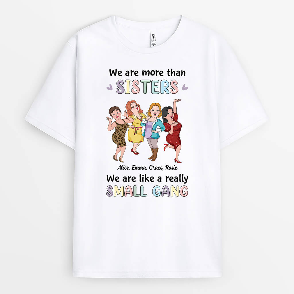 3257AUK1 we are more than sisters t shirt  personalised gifts for siblings