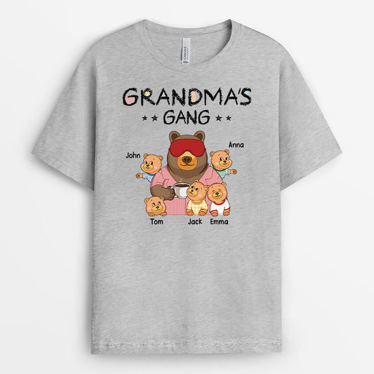 3263AUK1 pencil grandmas gang t shirt  personalised gifts for grandma