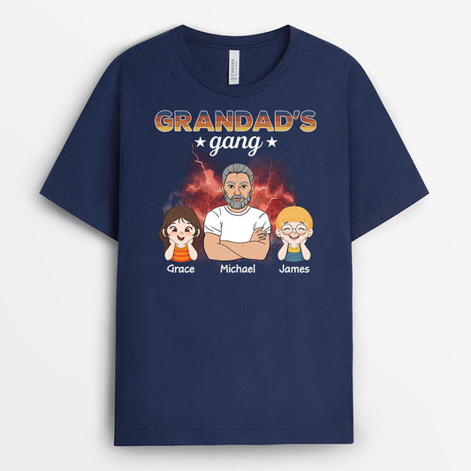 3281AUK1 cool grandads gang t shirt  personalised gift ideas for grandad