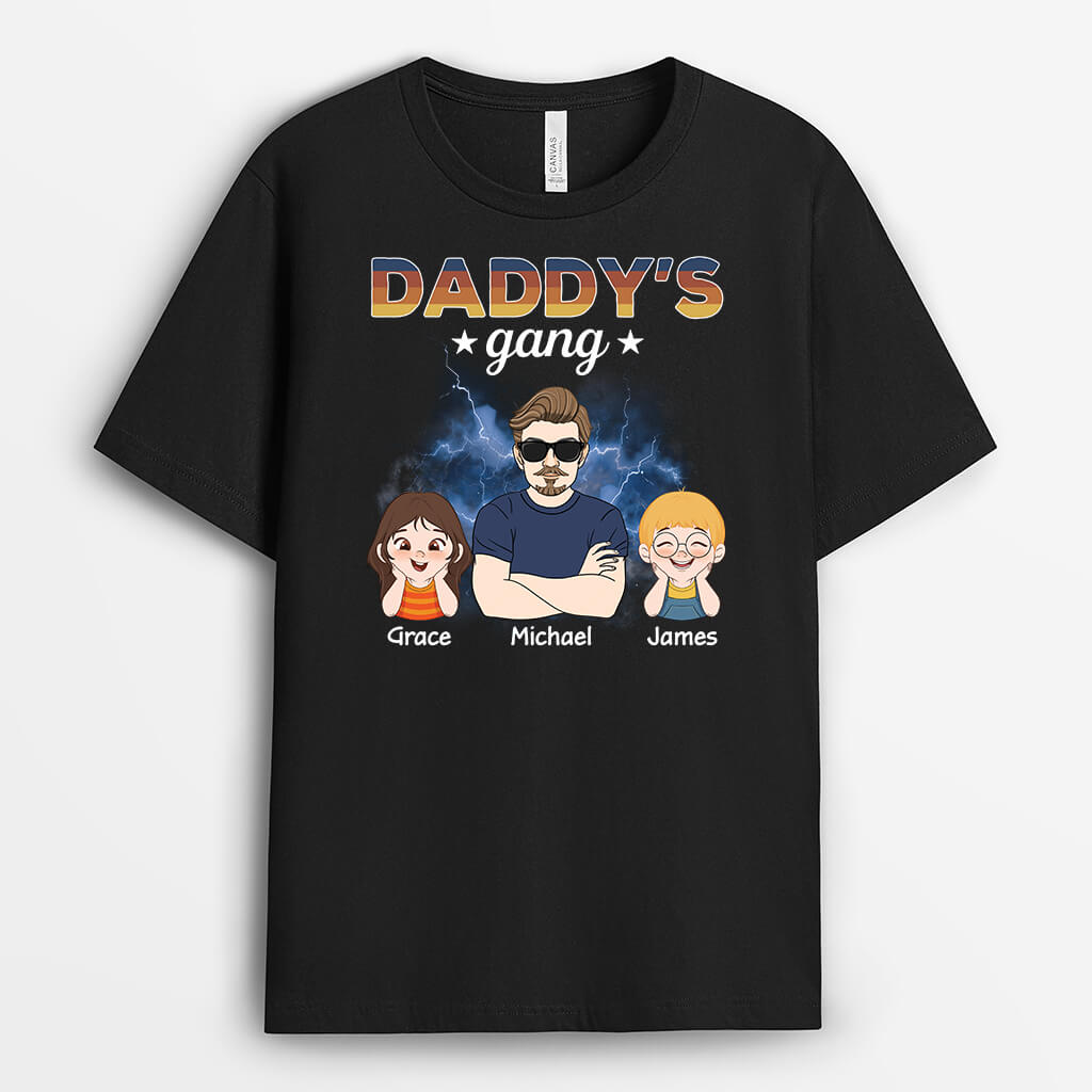 3281AUK2 cool grandads gang t shirt  personalised gift ideas for grandad