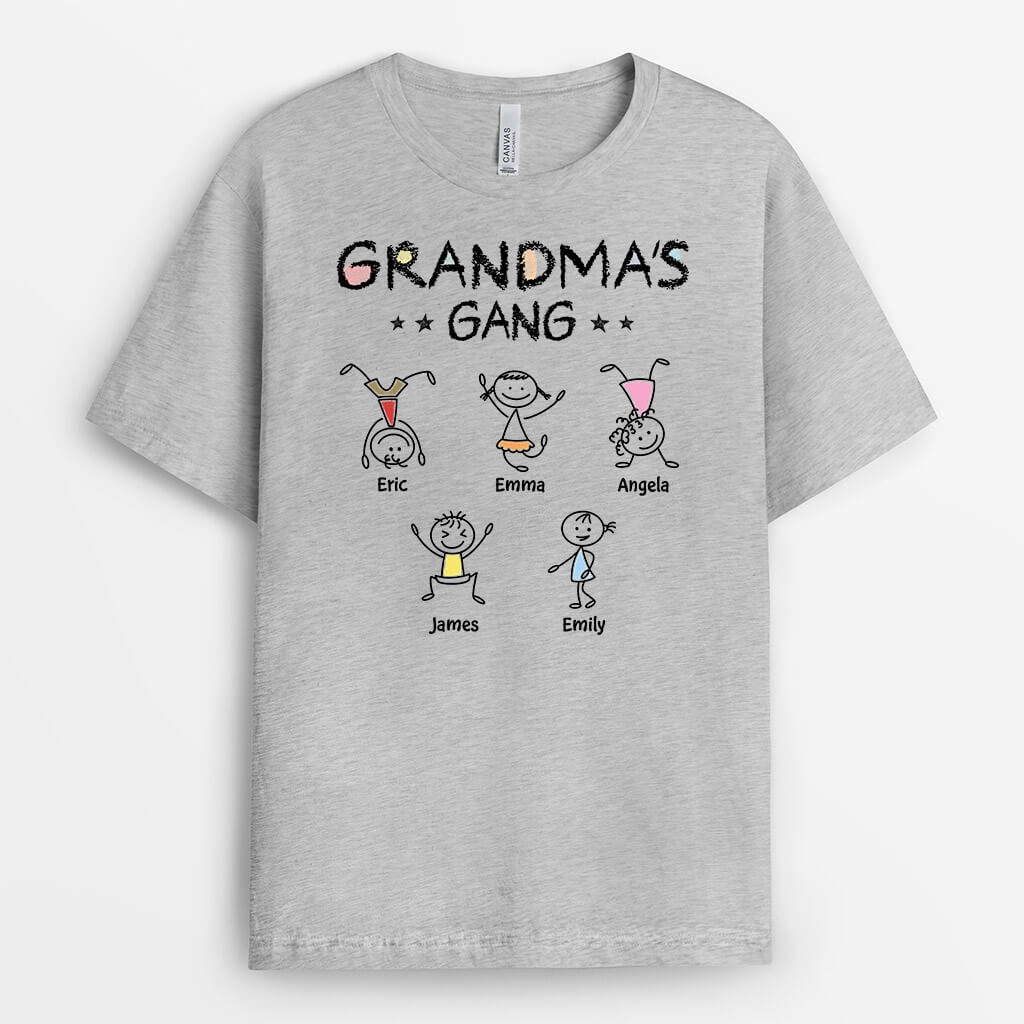 3290AUK2 papas gang stick kids t shirt  personalised gifts for grandad