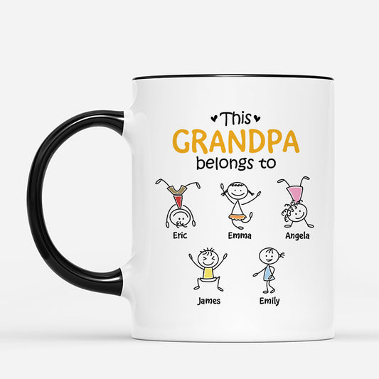 3291MUS2 custom present for dads this daddy belongs to mug 3291M8L6B