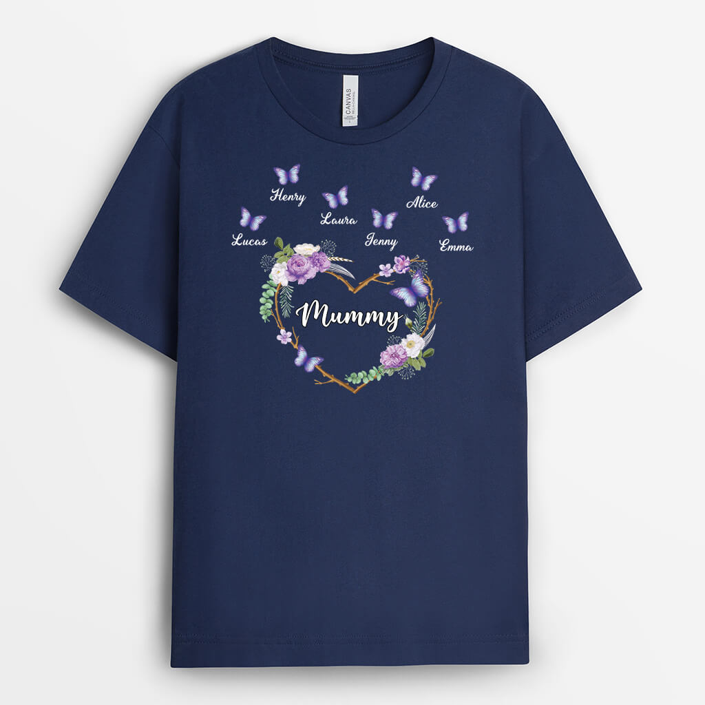 3298AUK2 grandma butterflies t shirt  personalised gifts for grandma