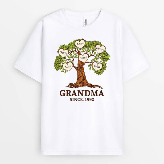 3302AUK1 grandma est t shirt  personalised gifts for grandma