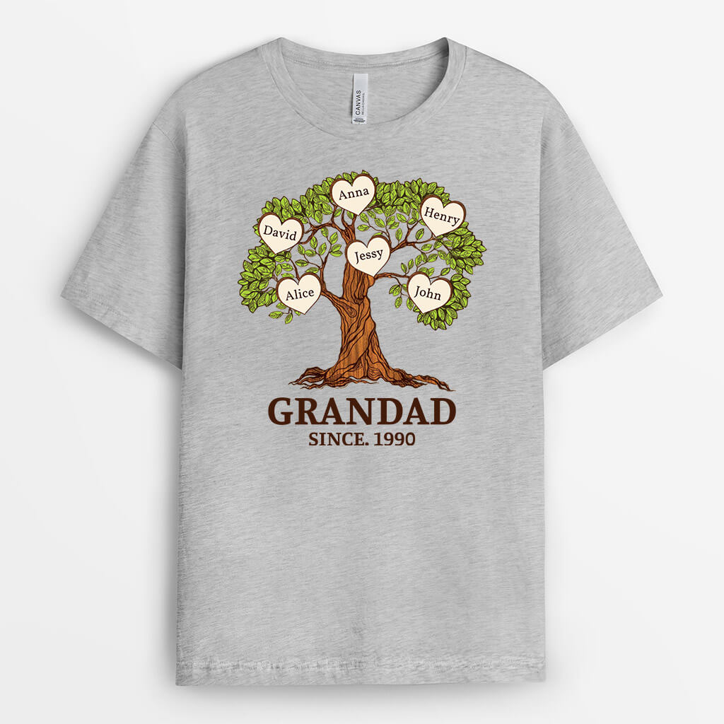 3302AUK2 grandma est t shirt  personalised gifts for grandma