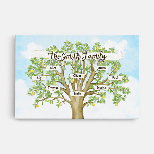 3317CUK1 the smith family pear tree t shirt  personalised gifts for family