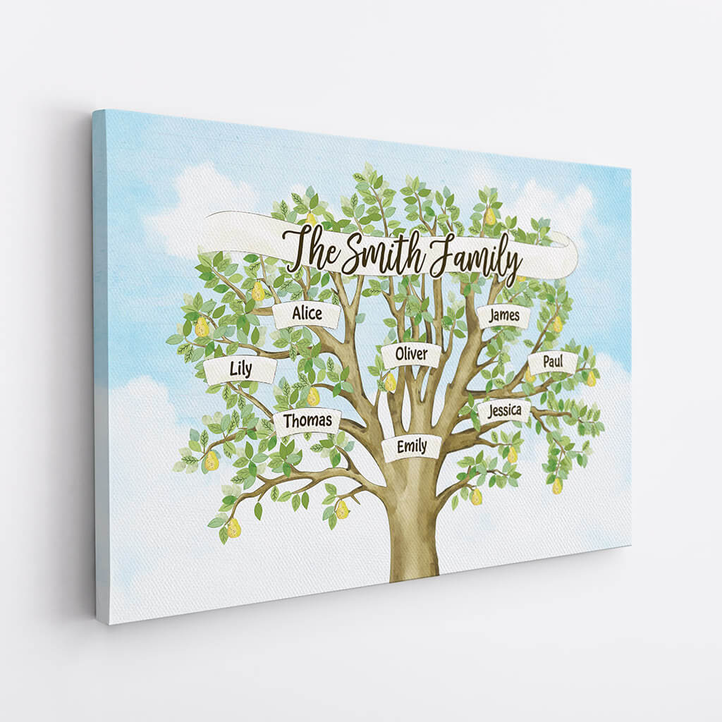 3317CUK2 the smith family pear tree t shirt  personalised gifts for family