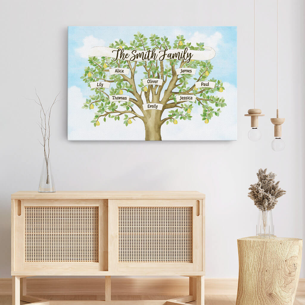 3317CUK3 the smith family pear tree t shirt  personalised gifts for family