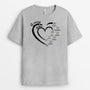 3319AUK2 personalised grandma mummy heart design t shirt  personalised gift for grandma and mum