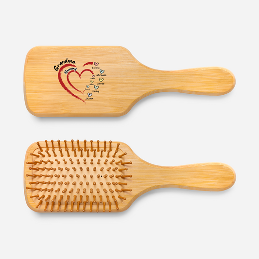 3319AUS1 personalized bamboo hairbrush with names gifts for mom and grandma 3319aqsh5a