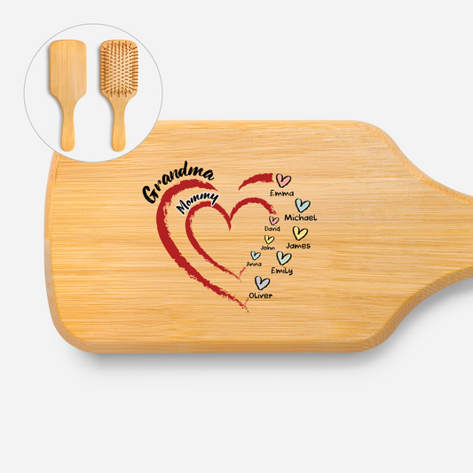 3319AUS1 personalized bamboo hairbrush with names gifts for mom and grandma 3319aqsh5a_52156d93 f144 48af 8e4b 1b58af78be5b