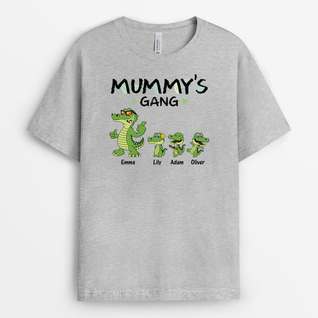 3321AUK2 personalised cool grandads gang crocodile t shirt pastel design for grandad dad personalised gifts for dads and grandads