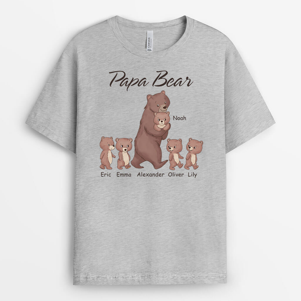 3325AUK2 personalised grandma mum bear white t shirt  personalised gifts for yout grandma mum