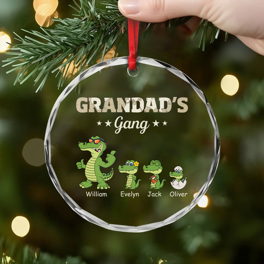 3345OUS2 custom christmas gifts for dad crocodile daddys gang glass ornament 3345O3M8B_eba88d7c d1af 4541 9bcc 08380f80d53a