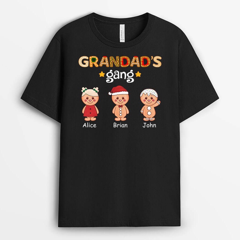 3355AUK2 xmas grandmas gang t shirt  personalised gifts for grandma