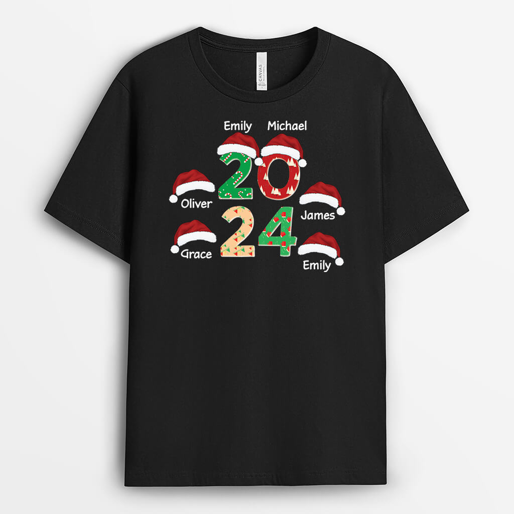 3361AUK1 xmas 2024 t shirt  personalised gifts for family