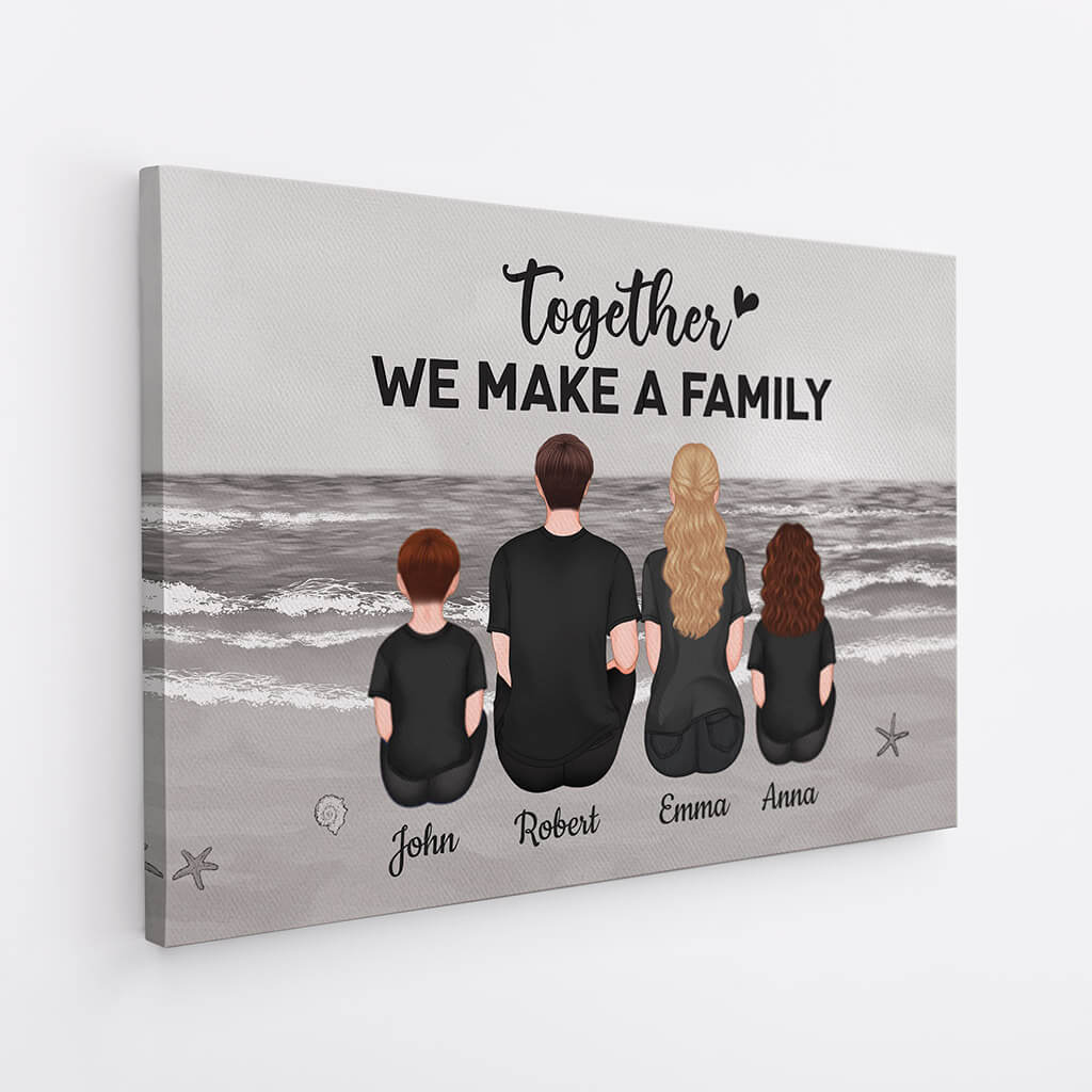 3364CUK2 together we make a family canvas  personalised gifts for family