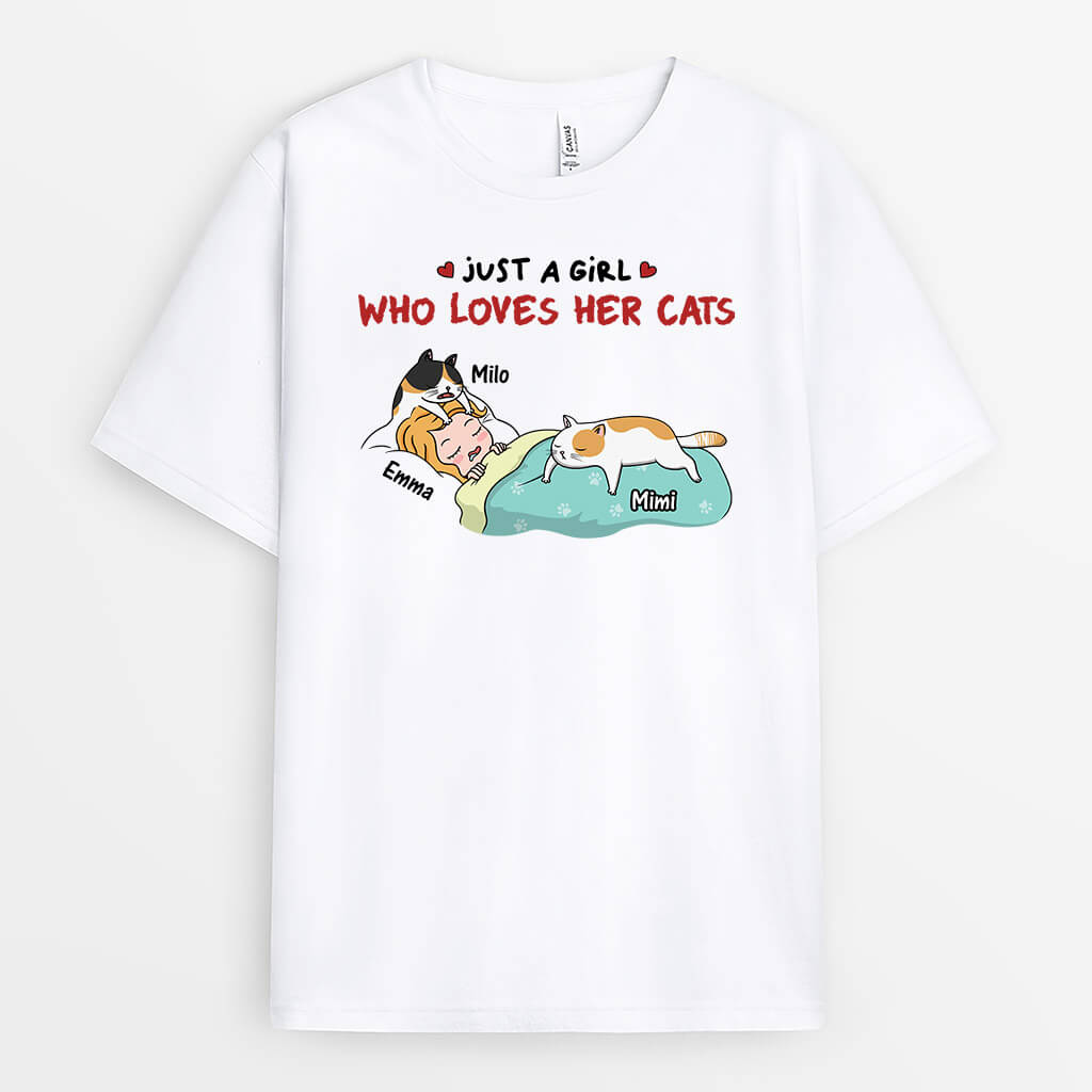 3367AUK1 just a girl boy who loves cats t shirt  personalised gifts for cat owners_9daa9040 541d 46f5 8944 423cbec129f1