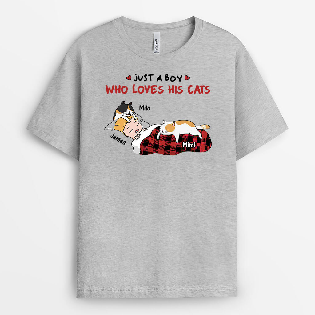3367AUK2 just a girl boy who loves cats t shirt  personalised gifts for cat owners_1bd2ac82 7f34 4f69 981e 9afaf9157979