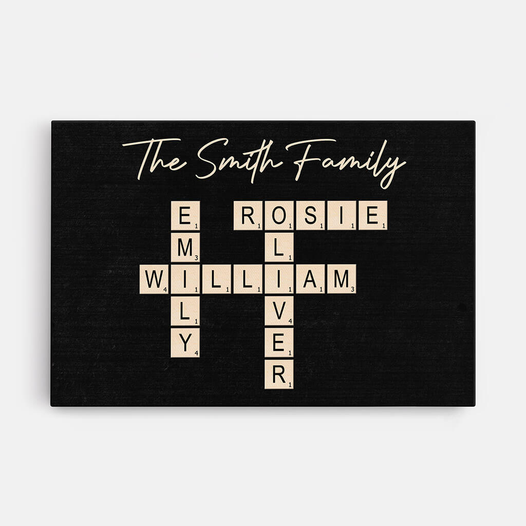 3370CUK1 the family crossword canvas  custom gifts for family