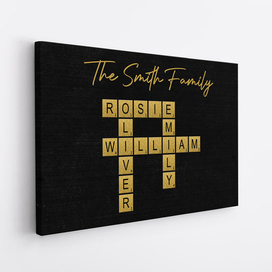 3370CUK2 the family crossword canvas  custom gifts for family