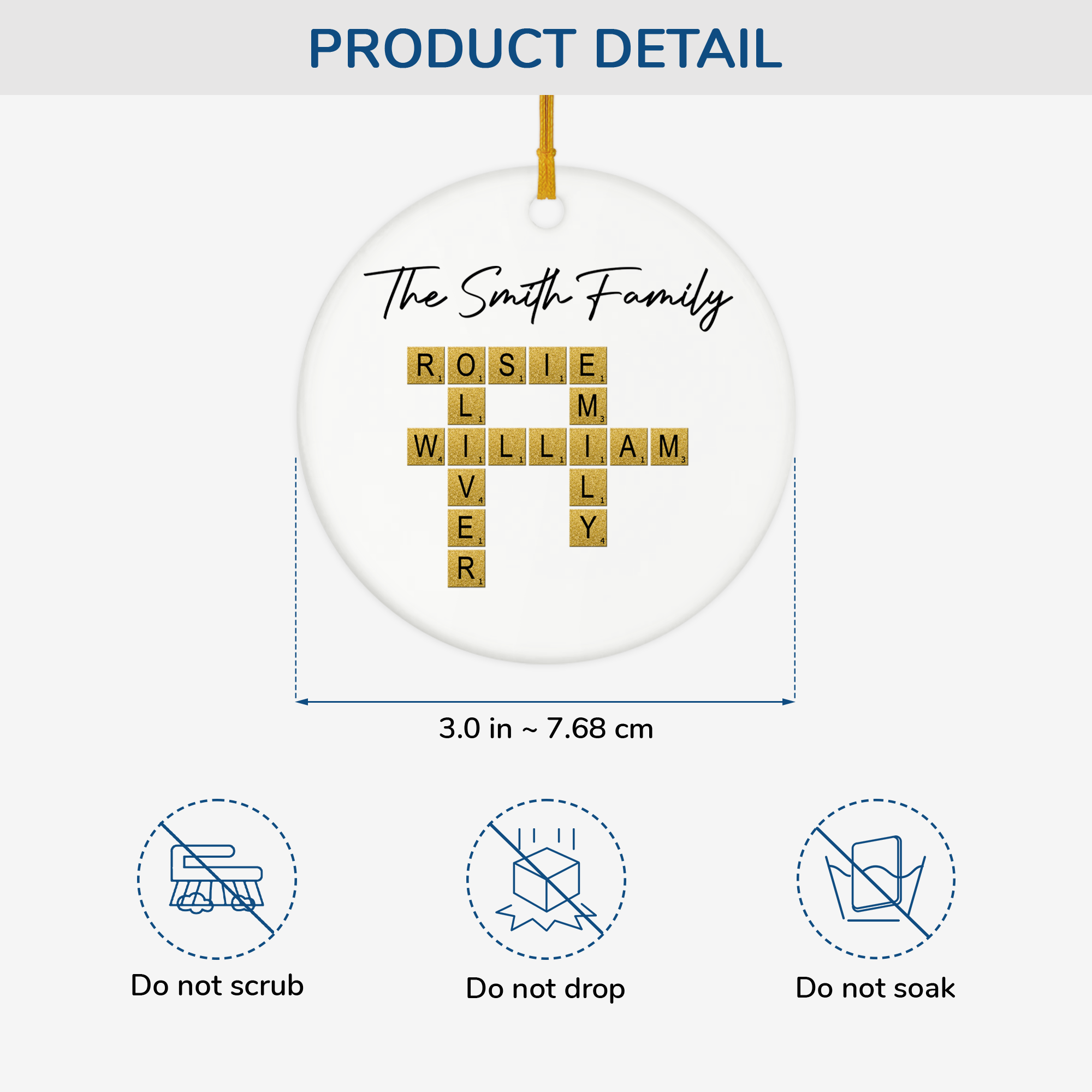 3370OUS3 personalized crossword gifts for family ceramic xmas ornaments 3370O6T5I