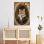 3373CUK3 royal cat portrait canvas  personalised gift for cat lovers