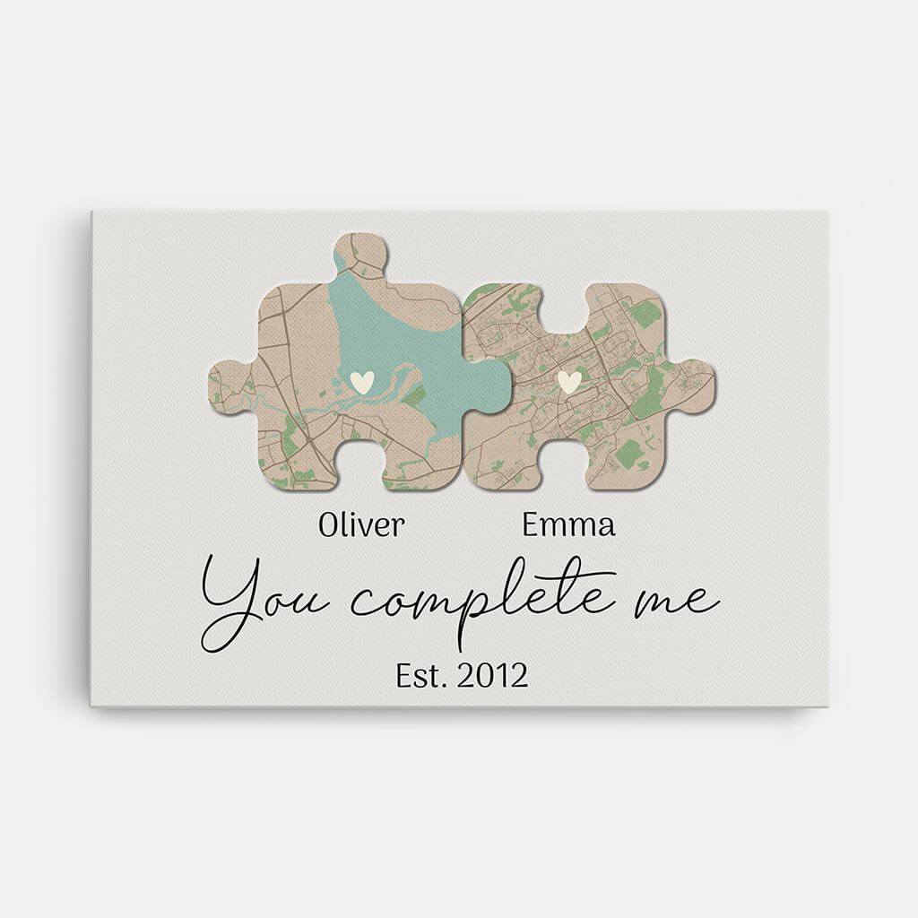 3395CUK1 you complete me est 2021 canvas  personalised gifts for grandma