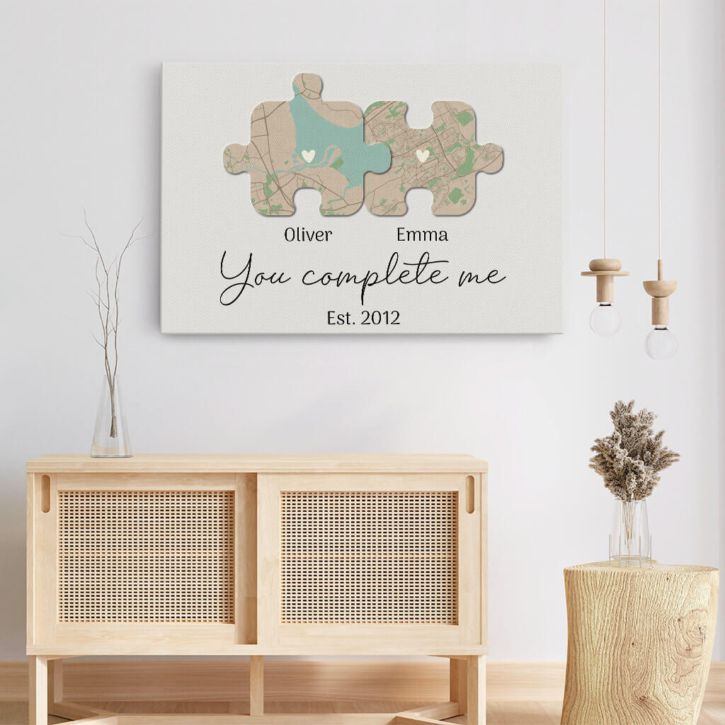 3395CUK3 you complete me est 2021 canvas  personalised gifts for grandma