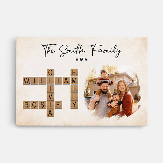 3396CUK1 the smith family crossword canvas  personalised gifts for family