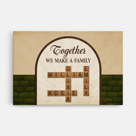 3400CUK1 together we make a family crossword canvas  personalised gifts for family