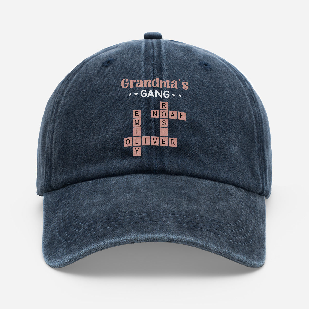 3402AUS1 custom washed cotton cap crossword gifts for momgrandma 3402ajtq5a