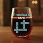 3402IUS1 custom stemless wine glasses _ crossword gifts for grandpa 3402I8Q5B